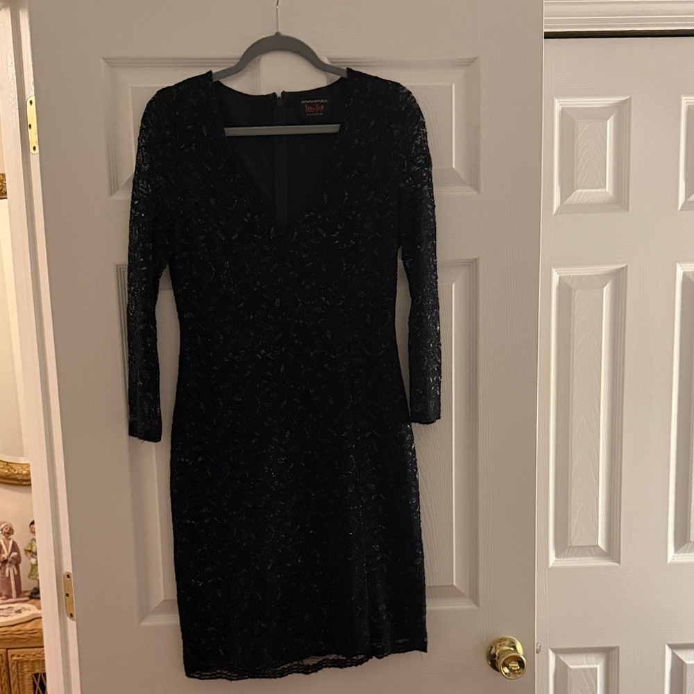 Banana Republic Black Long Sleeve Dress